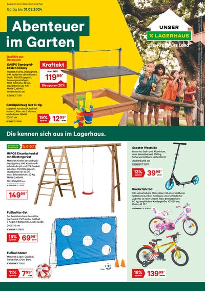 Salzburger Lagerhaus Katalog in Elsbethen | Abenteuer im Garten | 4.3.2024 - 31.3.2024