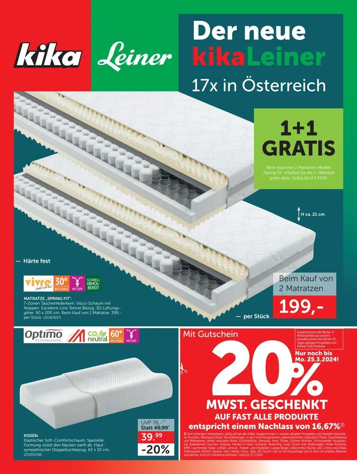 kika Katalog in Eugendorf | kika flugblatt | 19.3.2024 - 2.4.2024