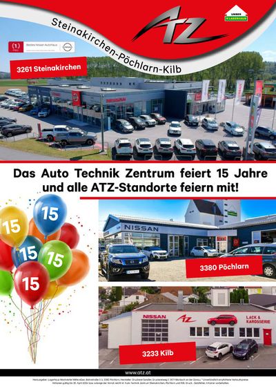 Lagerhaus Katalog in Kapfenberg | 15 Jahre ATZ: Aktuelle Nissan-Aktionen | 23.3.2024 - 6.4.2024