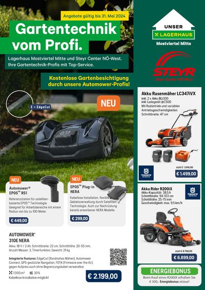 Lagerhaus Katalog in Kapfenberg | Gartentechnik vom Profi | 23.3.2024 - 6.4.2024