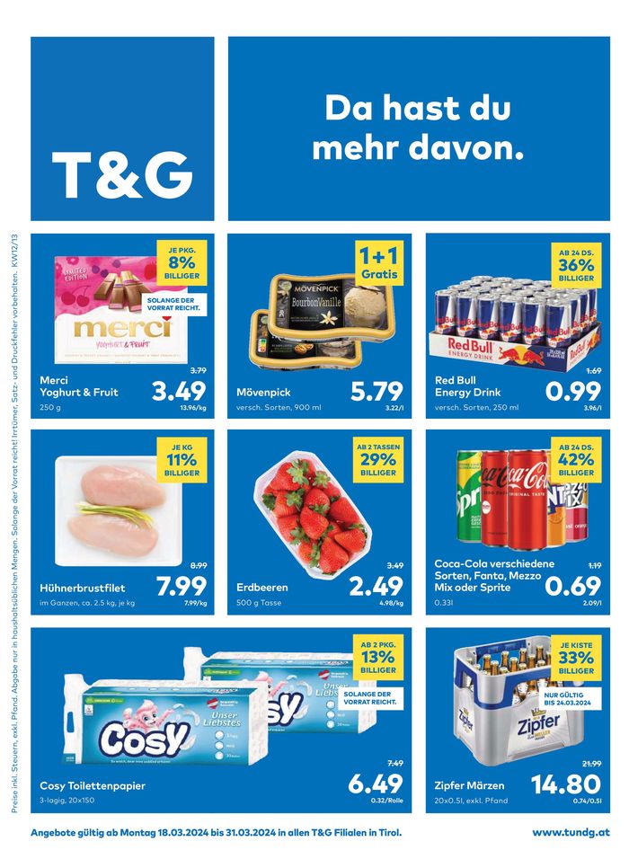 T&G Katalog in Völs | T&G Flugblatt | 24.3.2024 - 7.4.2024
