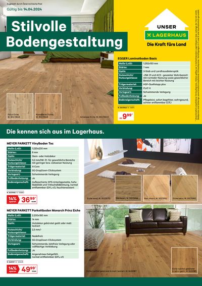 Lagerhaus Katalog in Freistadt | Stilvolle Bodengestaltung | 28.3.2024 - 11.4.2024