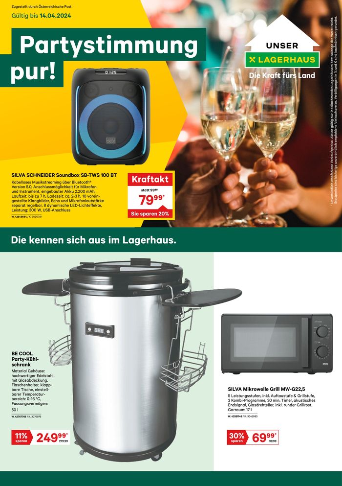 Lagerhaus Katalog in Deutschlandsberg | Partystimmung pur! | 28.3.2024 - 11.4.2024