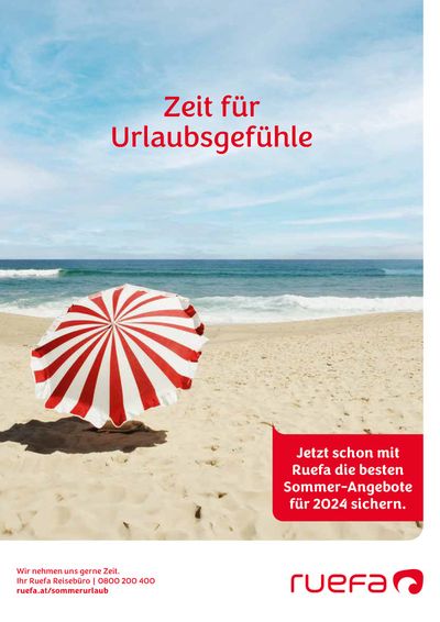 ruefa Katalog in Linz | Frühbucherangebote Sommer 2024 | 2.4.2024 - 31.8.2024