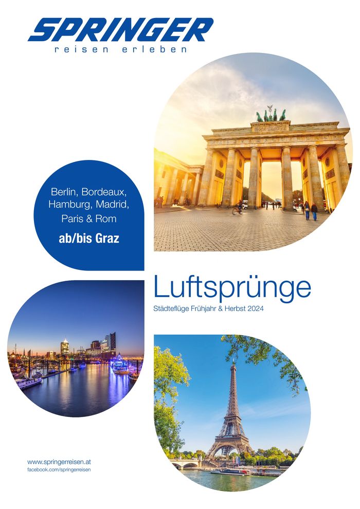Springer Reisen Katalog in Deutschlandsberg | Städteflüge 2024 | 2.4.2024 - 31.12.2024
