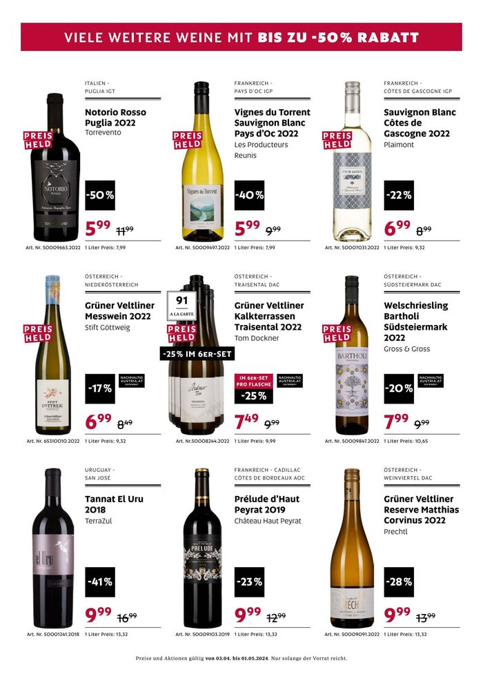 Wein & Co Katalog in Wörgl | Wein & Co flugblatt | 3.4.2024 - 17.4.2024