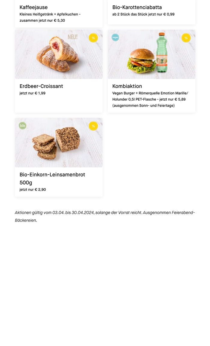 Bäckerei Ströck Katalog in Vösendorf | Aktion im April | 4.4.2024 - 30.4.2024