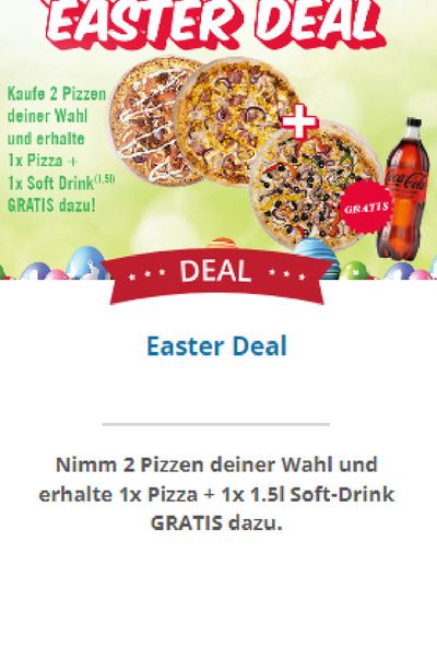 Angebote von Restaurants in Deutsch-Wagram | ANGEBOTE Domino's Pizza in Domino's Pizza | 5.4.2024 - 30.4.2024