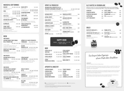 Angebote von Restaurants in Baden | Barkarte in Vapiano | 5.4.2024 - 30.4.2024