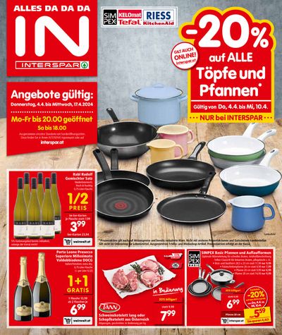 Interspar Restaurant Katalog in Wels | ANGEBOTE 20% Interspar Restaurant | 6.4.2024 - 20.4.2024