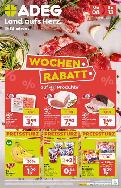 Angebote von Supermärkte in St. Valentin | WOCHEN RABATT in ADEG | 7.4.2024 - 21.4.2024