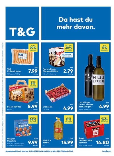 Angebote von Supermärkte in Imst | Da hast du mehr davon. in T&G | 7.4.2024 - 21.4.2024