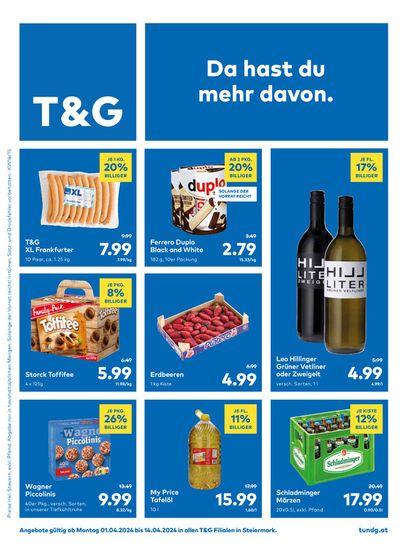 Angebote von Supermärkte in Gröbming | Da hast du mehr davon. in T&G | 7.4.2024 - 21.4.2024