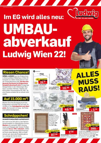 Angebote von Möbel & Wohnen in Gerasdorf bei Wien | UMBAU-abverkauf Ludwig Wien 22! in Möbel Ludwig | 7.4.2024 - 20.4.2024
