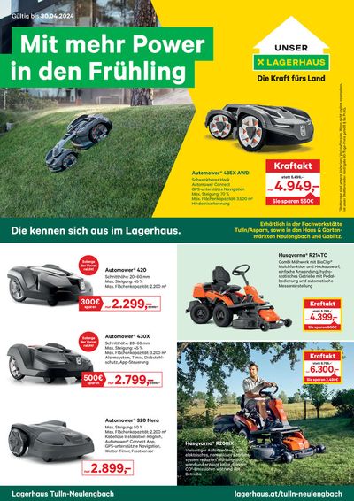 Lagerhaus Katalog in Horn | Rasenroboter/ Rasenmäherservice | 9.4.2024 - 23.4.2024