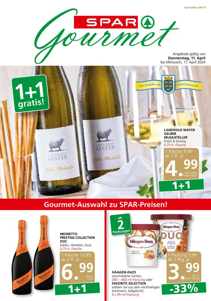 SPAR-Gourmet Katalog in Krems an der Donau | SPAR-Gourmet flugblatt | 10.4.2024 - 24.4.2024
