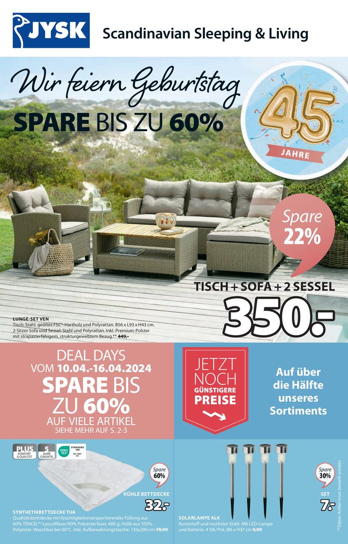 JYSK Katalog in Neunkirchen | Großartige Angebote | 10.4.2024 - 24.4.2024