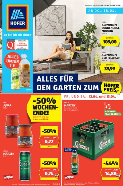 Hofer Katalog in Grafenwörth | Blättern Sie online im HOFER Flugblatt | 10.4.2024 - 24.4.2024