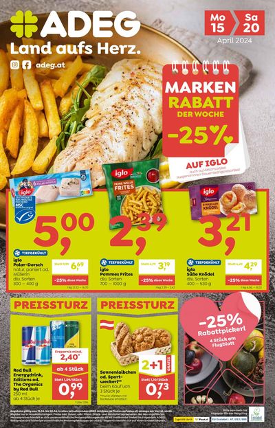 Angebote von Supermärkte in Hohenems | Folder ADEG in ADEG | 14.4.2024 - 28.4.2024