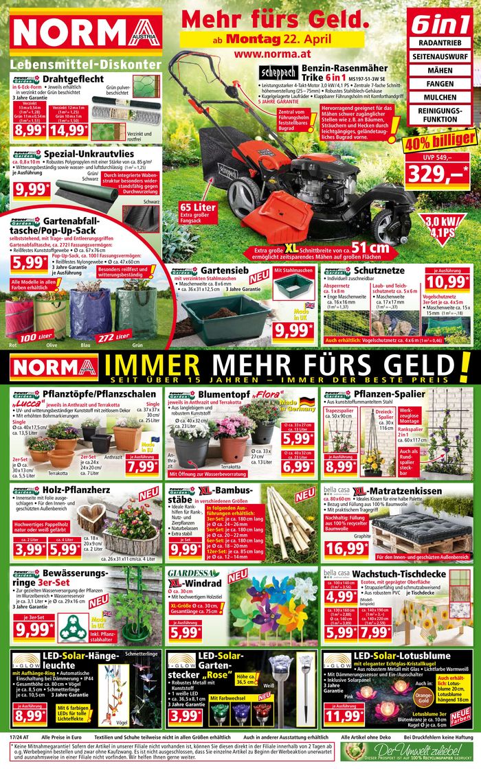 Norma Katalog in Wels | Angebote Norma | 22.4.2024 - 26.4.2024