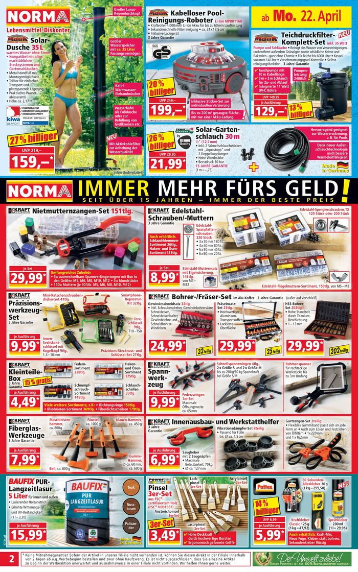 Norma Katalog in Rohrbach-Berg | Angebote Norma | 22.4.2024 - 26.4.2024