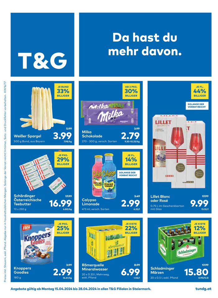 T&G Katalog in Schladming | T&G Flugblatt | 14.4.2024 - 28.4.2024