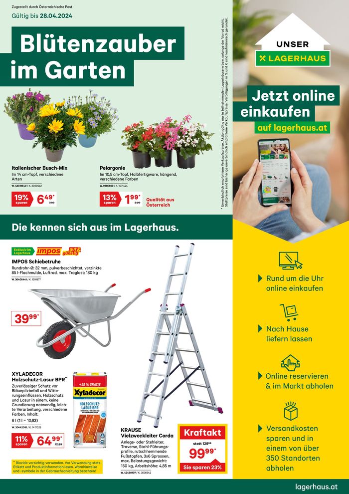 Lagerhaus Katalog in Lieboch | Lagerhaus Flugblatt April 2024 | 16.4.2024 - 30.4.2024