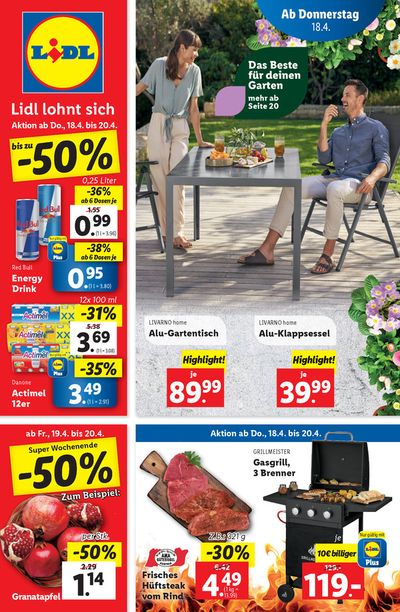 Angebote von Supermärkte in Knittelfeld | Flugblatt in Lidl | 18.4.2024 - 24.4.2024
