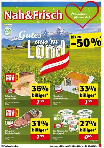 Angebote von Supermärkte in Wolkersdorf im Weinviertel | Nah & Frisch flugblatt in Nah & Frisch | 24.4.2024 - 30.4.2024