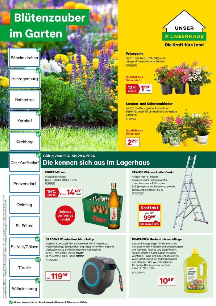Lagerhaus Katalog in Stockerau | Flugblatt April Mitte 2024 | 17.4.2024 - 1.5.2024