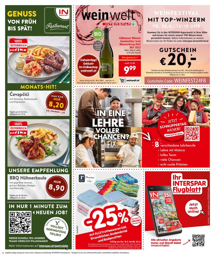 Interspar Katalog in Wiener Neustadt | Interspar flugblatt | 17.4.2024 - 1.5.2024