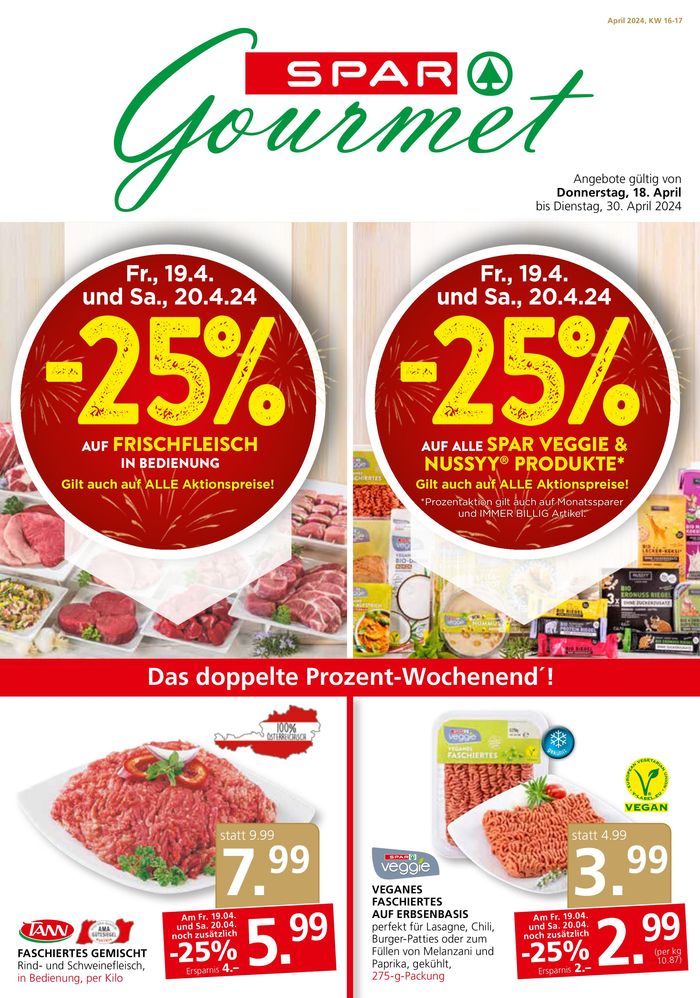 SPAR-Gourmet Katalog in Zwettl-Niederösterreich | SPAR-Gourmet flugblatt | 17.4.2024 - 1.5.2024
