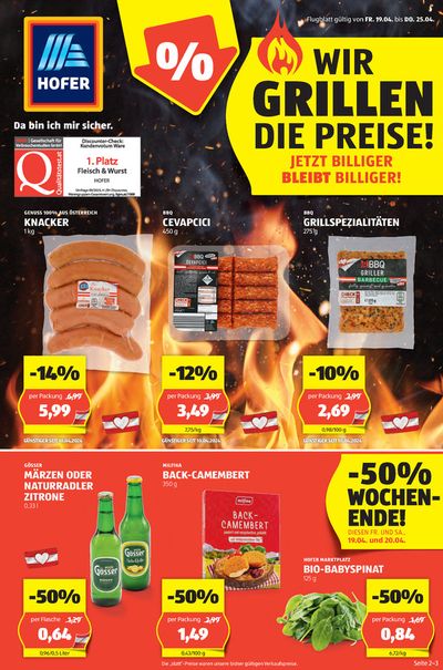 Angebote von Supermärkte | Blättern Sie online im HOFER Flugblatt in Hofer | 17.4.2024 - 1.5.2024