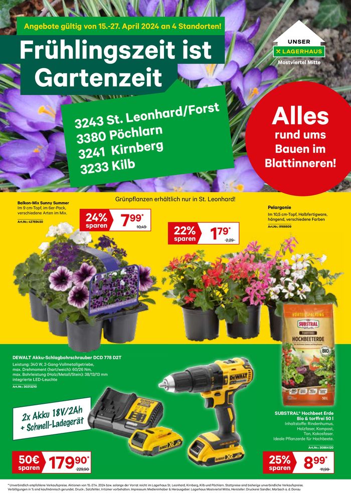 Lagerhaus Katalog in Frankenmarkt | Lagerhaus flugblatt | 18.4.2024 - 2.5.2024