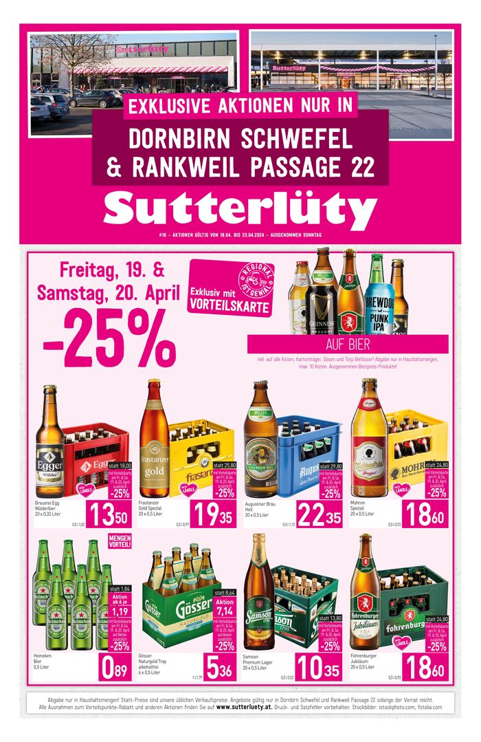 Sutterlüty Katalog in Bludesch | Sutterlüty flugblatt | 18.4.2024 - 23.4.2024