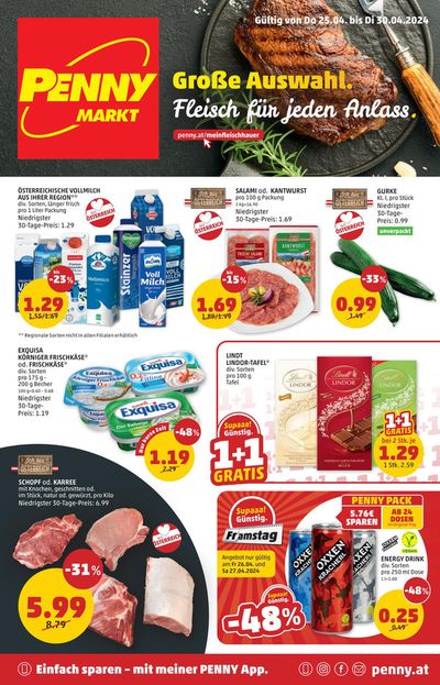 Angebote von Supermärkte | Fleisch für jeden Anlass in Penny | 19.4.2024 - 3.5.2024