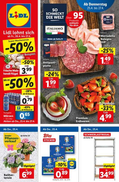 Angebote von Supermärkte | Flugblatt de Aktionen Lidl in Lidl | 25.4.2024 - 30.4.2024