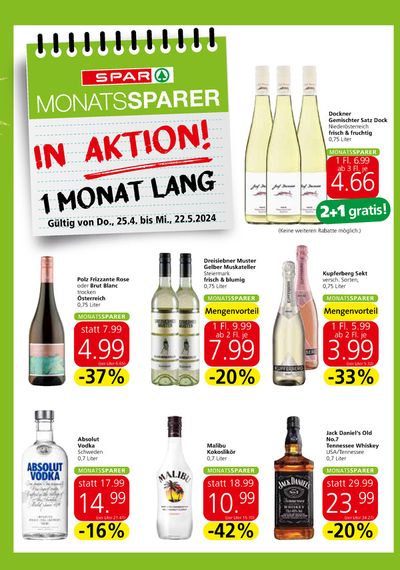 Angebote von Supermärkte | Spar flugblatt_in aktion! in Spar | 24.4.2024 - 8.5.2024