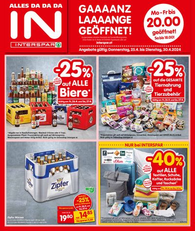 Angebote von Supermärkte in Leogang | Interspar flugblatt in Interspar | 24.4.2024 - 8.5.2024