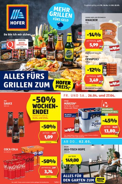 Angebote von Supermärkte | Blättern Sie online im HOFER Flugblatt in Hofer | 24.4.2024 - 8.5.2024
