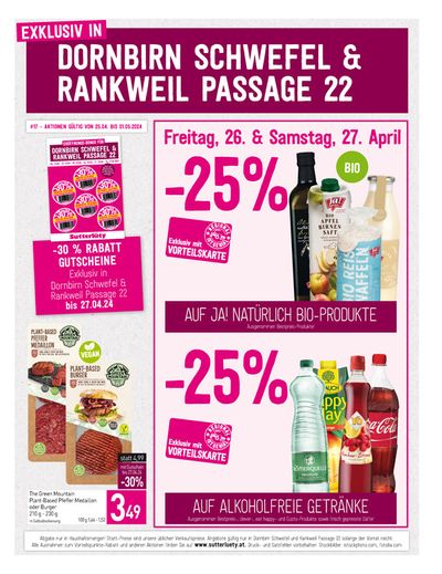 Angebote von Supermärkte in Rankweil | Sutterlüty flugblatt in Sutterlüty | 25.4.2024 - 1.5.2024
