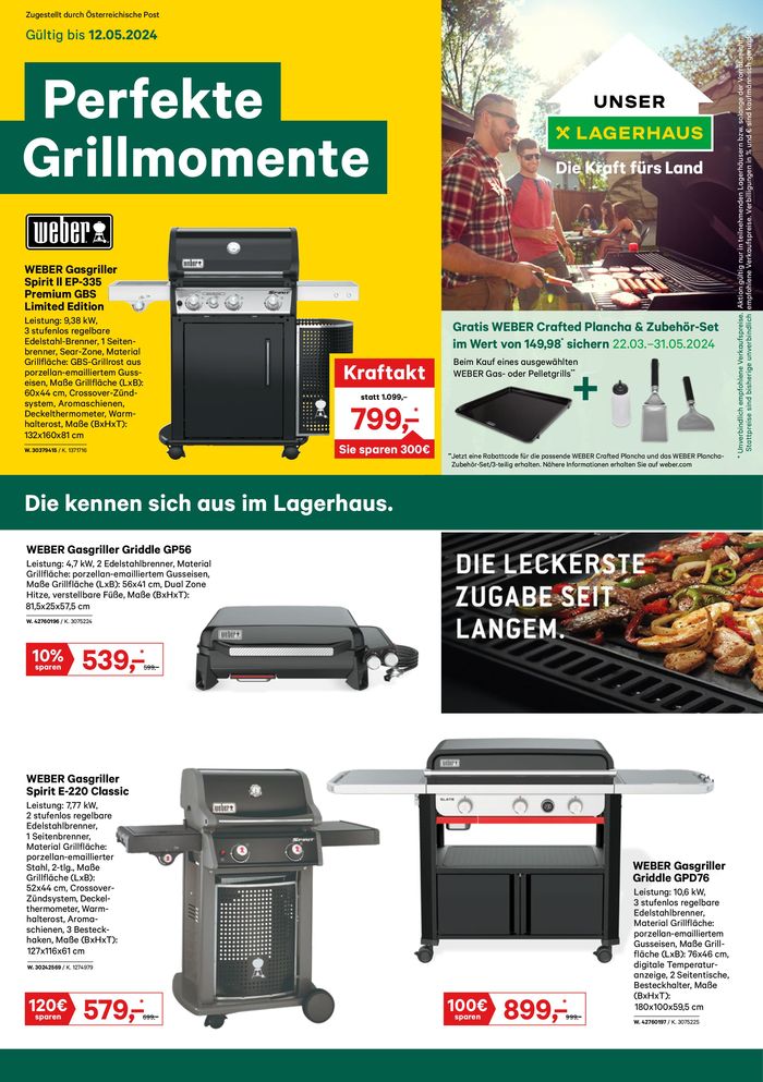 Lagerhaus Katalog in Gänserndorf | Perfekte Grillmomente | 25.4.2024 - 9.5.2024