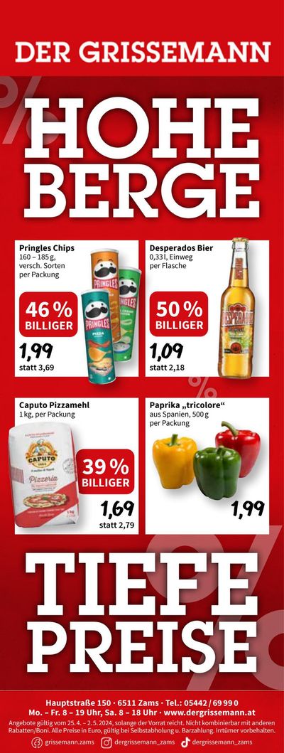 Angebote von Supermärkte in Zams | Angebote Der Grissemann in Der Grissemann | 25.4.2024 - 9.5.2024