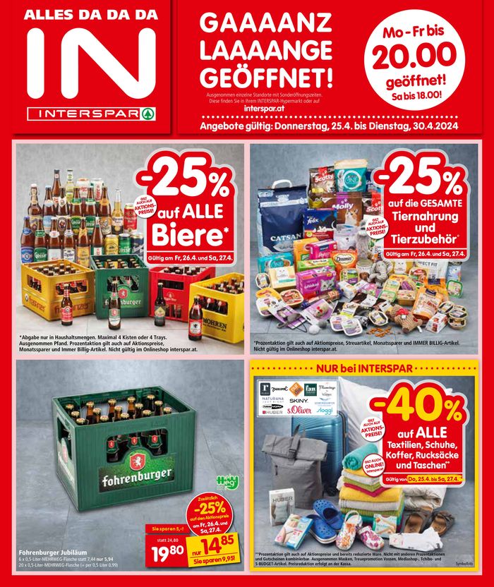 Interspar Katalog in Dornbirn | Interspar flugblatt | 26.4.2024 - 10.5.2024