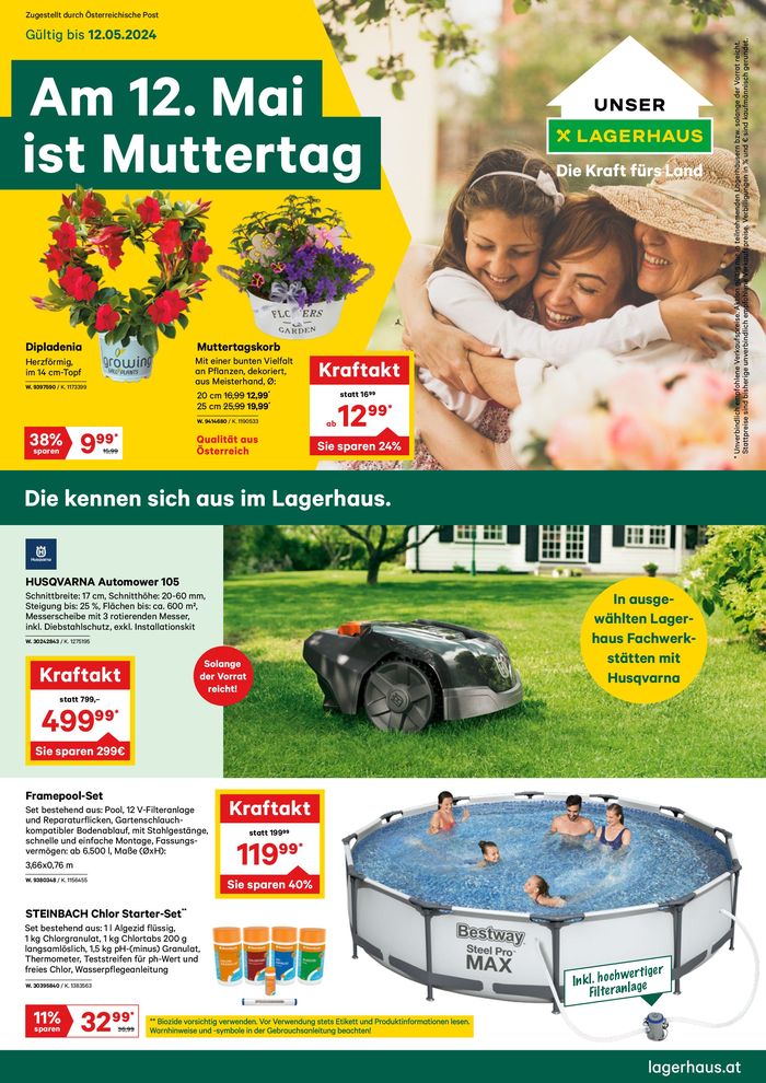 Lagerhaus Katalog in Waldhausen | Lagerhaus Flugblatt Mai 2024 | 29.4.2024 - 12.5.2024