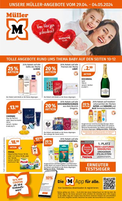 Angebote von Drogerien & Parfümerien in Längenfeld | Von Herzen schenken! - Danke, Mama ♡ Papa in Müller | 29.4.2024 - 4.5.2024