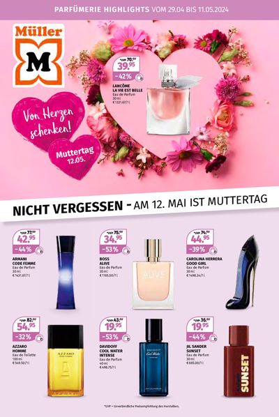 Angebote von Drogerien & Parfümerien in Söll | Duftendes Dankeschön - für Mama ♡ Papa in Müller | 29.4.2024 - 11.5.2024