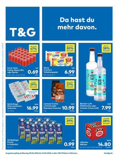 Angebote von Supermärkte in Seeboden am Millstätter See | T&G Flugblatt in T&G | 29.4.2024 - 13.5.2024
