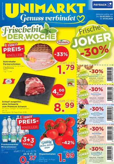 Unimarkt Katalog in Schörfling am Attersee | Unimarkt flugblatt | 2.5.2024 - 7.5.2024