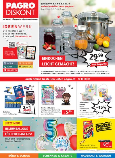 Angebote von Bücher & Bürobedarf in Großweikersdorf | Pagro-Diskont flugblatt in Pagro-Diskont | 3.5.2024 - 17.5.2024